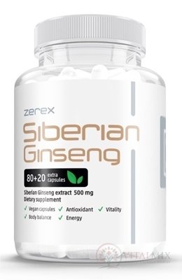 Zerex Sibírsky ženšen cps, extrakt z koreňa, 1x100 ks