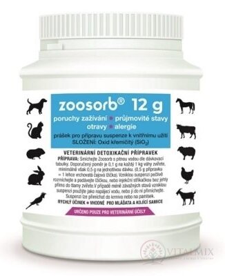 zoosorb prášok na prípravu suspenzie na vnútorné použitie 1x12 g