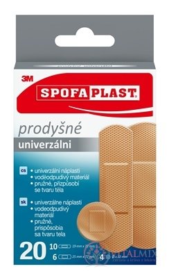 3M SPOFAPLAST č.176N Univerzálna náplasť mix veľkostí: 6 ks=25x72 mm, 10 ks=19x72 mm, 4ks=22 mm, 1x20 ks