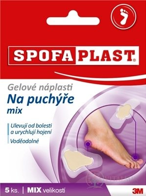 3M SPOFAPLAST č.913 Gélové náplasti na pľuzgiere, mix veľkostí a tvarov, 1x5 ks