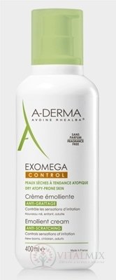 A-DERMA EXOMEGA CONTROL Emolienčný KRÉM suchá koža 1x400 ml