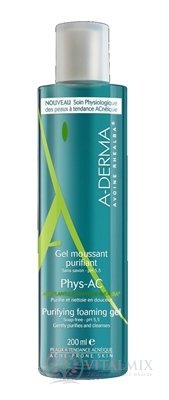 A-DERMA PHYS-AC GEL MOUSSANT PURIFIANT čistiaci penivý gél 1x200 ml