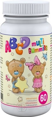 ABCD muLTi Gummies - Clinical pektínové bonbóny s malinovou príchuťou 1x60 ks