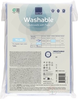 ABENA Washable prateľná podložka so záložkami 75x85 cm, 1x1 ks