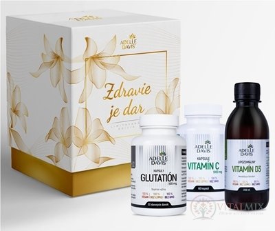 Adelle Davis Balíček Imunita Vitamín C cps 60 + Vitamín D3 lipozomálny 200 ml + Glutatión cps 30, 1x1 set