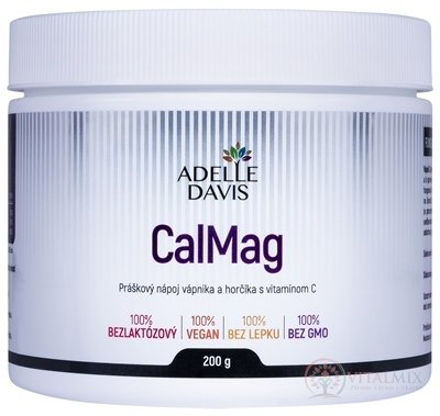 Adelle Davis CalMag s Vitamínom C práškový nápoj 1x200 g