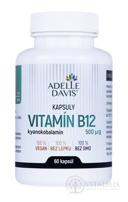 Adelle Davis VITAMÍN B12, kyanokobalamín 500 μg cps 1x60 ks