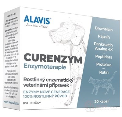 ALAVIS CURENZYM ENZYMOTERAPIA cps pre psy a mačky 1x20 ks