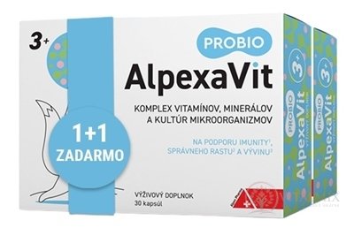 AlpexaVit PROBIO 3+ 1+1 cps 30 + 30 zadarmo (60 ks), 1x1 set