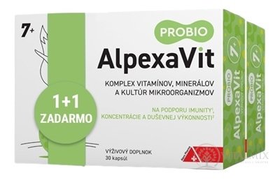 AlpexaVit PROBIO 7+ 1+1 cps 30 + 30 zadarmo (60 ks), 1x1 set