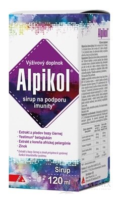 Alpikol sirup na podporu imunity so zinkom 1x120 ml