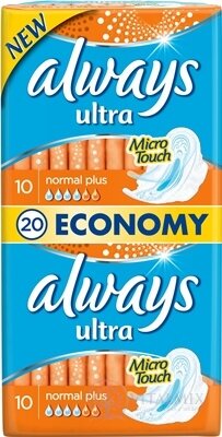 ALWAYS ULTRA NORMAL PLUS-Dvojbalenie hygienické vložky (economy) 1x20 ks