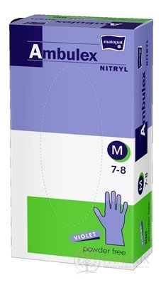 Ambulex rukavice NITRYL veľ. M, fialové, nesterilné, nepudrované, 1x100 ks