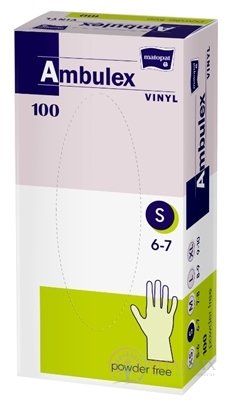 Ambulex rukavice VINYL veľ. S, nesterilné, nepúdrované 1x100 ks