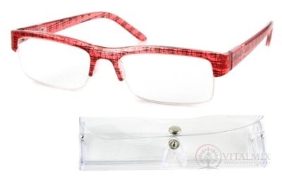 American Way okuliare na čítanie FLEX červeno-čierne +1.00 + púzdro 1 ks, 1x1 set