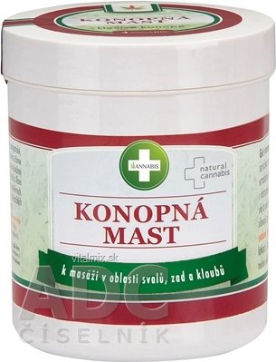 ANNABIS KONOPNÁ MASŤ na masáž v obalsti svalov, chrbta a kĺbov 1x300 ml