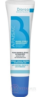 Apaisac BIORGA Vyživujúci balzam na pery modrá rada (Nourishing Lip Balm) 1x15 ml