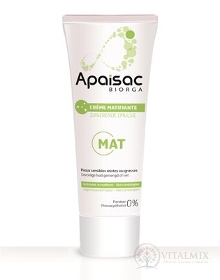 Apaisac BIORGA Zmatňujúci krém zelená rada (Mattifying Cream) 1x40 ml