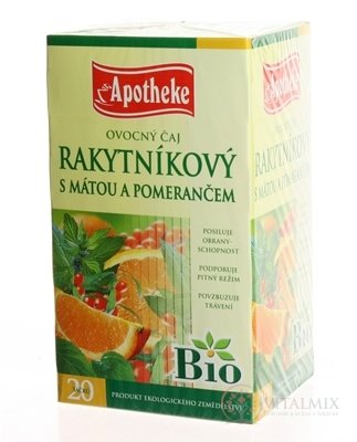 APOTHEKE BIO SELECTION RAKYT. ČAJ S MÄTOU A POMAR. 20x1,5 g (30 g)