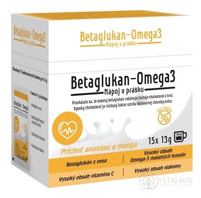 asp BETAGLUKAN - OMEGA 3 nápoj v prášku, vrecúška 15x13 g (195 g)