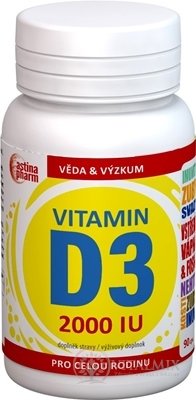Astina Pharm Vitamín D3 2000 IU cps 1x90 ks