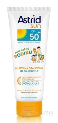 ASTRID SUN Rodinné mlieko na opaľovanie OF 50+ 1x250 ml