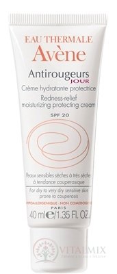 AVENE ANTIROUGEURS JOUR CREME SPF20 denný krém proti sčervenaniu 1x40 ml