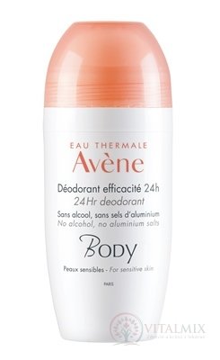 AVENE BODY DEODORANT EFFICACITE 24h roll on deodorant pre citlivú pokožku 1x50 ml
