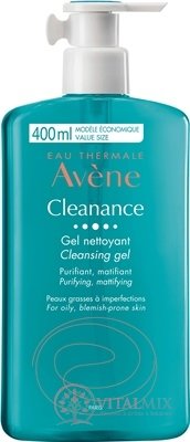 AVENE CLEANANCE GEL NETTOYANT (inov. 2020) čistiaci gél bez mydla, mastná pleť 1x400 ml