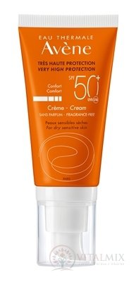 AVENE CRÈME SPF50+ SANS PARFUM (TRÈS HAUTE PROT.) krém bez parfumácie: veľmi vysoká ochrana, inovácia 2018, 1x50 ml