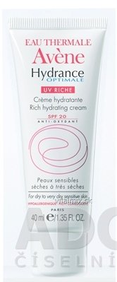 AVENE HYDRANCE OPTIMALE RICHE SPF20 výživný hydratačný krém na suchú pleť 1x40 ml