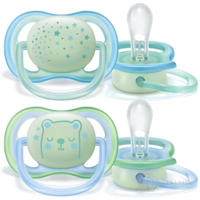AVENT CUMLÍK 0-6M Ultra air nočný chlapec na utišovanie, silikón 1x2 ks
