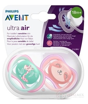 AVENT CUMLÍK 18+M Ultra air Žirafa, dievča na utišovanie, silikón 1x2 ks