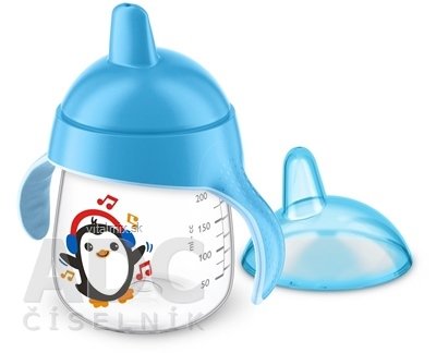 AVENT HRNČEK Premium 260 ml s držadlami od 12 mesiacov, tvrdý náustok, chlapec, 1x1 ks