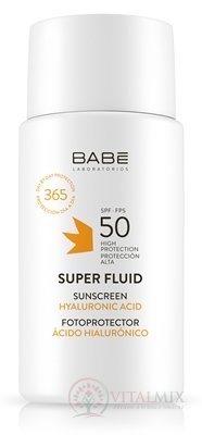 BABÉ SUPER FLUID SPF50 číry fluid s ochranným faktorom pre všetky typy pleti 1x50 ml
