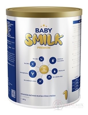 BABYSMILK PREMIUM 1 počiatočná dojčenská mliečna výživa v prášku, s Colostrom (0 - 6 mesiacov) 1x400 g