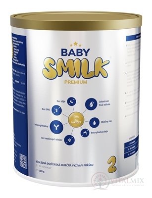 BABYSMILK PREMIUM 2 následná dojčenská mliečna výživa v prášku, s Colostrom (6 - 12 mesiacov) 1x400 g