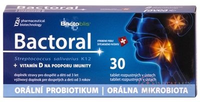 BACTORAL+vitamín D (Pharmaceutical Biotechnology) tbl mnd 1x30 ks