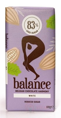 BALANCE BIELA ČOKOLÁDA S VANILKOU belgická, so sladidlom 1x100 g