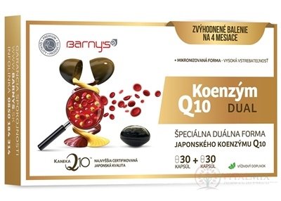 Barny's KOENZÝM Q10 DUAL 60 mg cps (zvýhodnené balenie) 2x30 (60 ks)