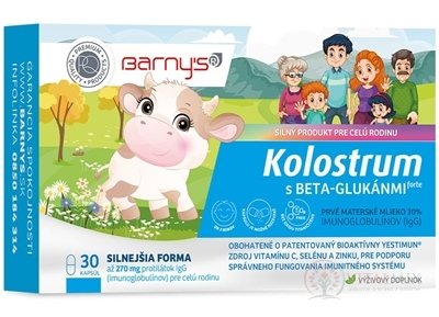 Barny's KOLOSTRUM s beta-glukánmi forte cps 1x30 ks