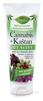 BC BIO Cannabis+Gaštan konský balzam Žily a cievy 1x200 ml