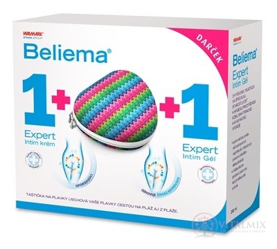 Beliema Expert Intim Krém + Expert Intim Gél 1+1 intímny krém 30 ml + gél 200 ml + darček taška na plavky, 1x1 set