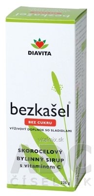 BEZKAŠEL bez cukru SKOROCELOVÝ BYLINNÝ SIRUP s vitamínom C (inov.zloženie) 1x225 g