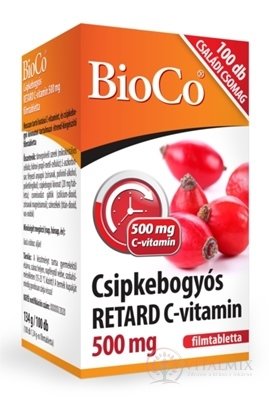 BioCo Vitamín C RETARD 500 mg s plodom šípky tbl 1x100 ks