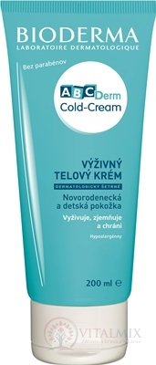 BIODERMA ABCDerm Cold Cream (V2) výživný telový krém (inov.2019) 1x200 ml