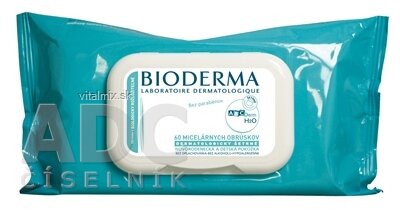 BIODERMA ABCDerm H2O obrúsky vlhčené, čistiace 1x60 ks