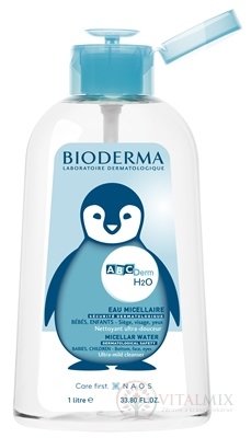 BIODERMA ABCDerm H2O REVERZNA PUMPA micelárna čistiaca voda 1x1 l