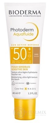 BIODERMA Photoderm Aquafluide SPF 50+ opaľovací krém, tmavý 1x40 ml