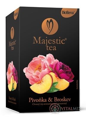 Biogena Majestic Tea Broskyňa & Pivonka ovocný čaj 20x2,5 g (50 g)